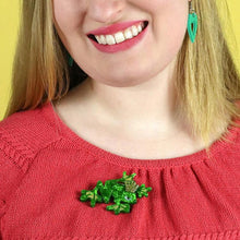 Load image into Gallery viewer, Erstwilder - I Kissed a Prince Frog Brooch (2023) - 20th Century Artifacts