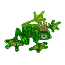 Load image into Gallery viewer, Erstwilder - I Kissed a Prince Frog Brooch (2023) - 20th Century Artifacts