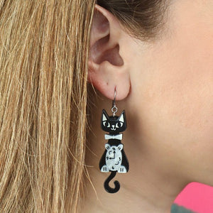 Erstwilder - It’s Kitty Time Drop Earrings - 20th Century Artifacts