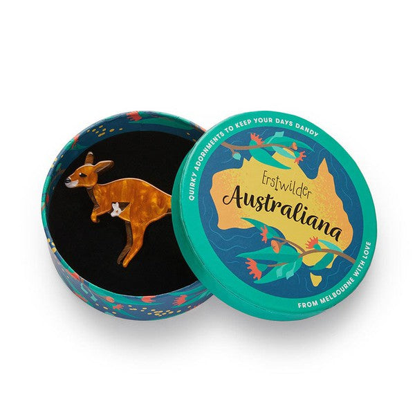 Erstwilder - Joy the Kangaroo Brooch - 20th Century Artifacts