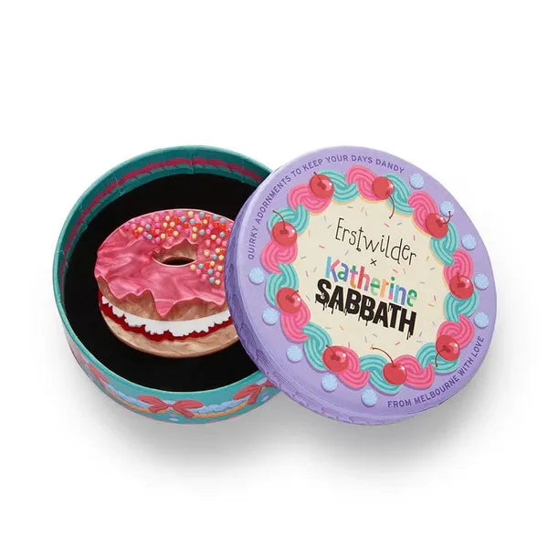 Erstwilder - Katherine Sabbath - Donut Cake Brooch - 20th Century Artifacts