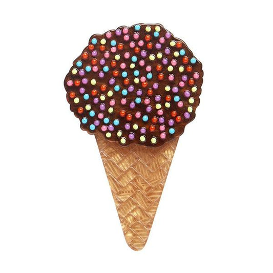 Erstwilder - Katherine Sabbath - Ice Cream Cake Cone Brooch (Sprinkles) - 20th Century Artifacts