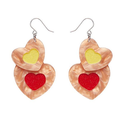 Erstwilder - Katherine Sabbath - Lolly Heart Cookies Drop Earrings - 20th Century Artifacts