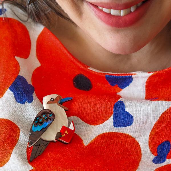 Erstwilder - Kip the Kookaburra Brooch - 20th Century Artifacts