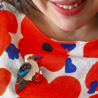 Erstwilder - Kip the Kookaburra Brooch - 20th Century Artifacts