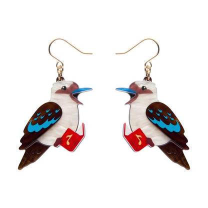 Erstwilder - Kip the Kookaburra Drop Earrings - 20th Century Artifacts