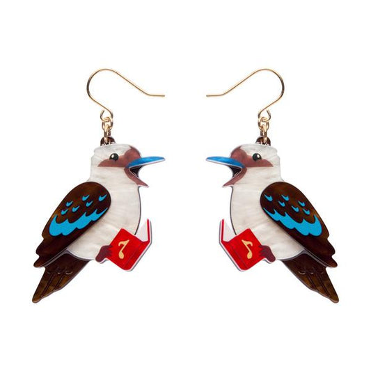 Erstwilder - Kip the Kookaburra Drop Earrings - 20th Century Artifacts