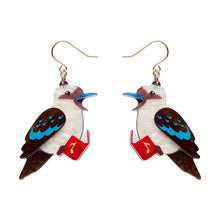 Load image into Gallery viewer, Erstwilder - Kip the Kookaburra Drop Earrings - 20th Century Artifacts