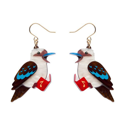Erstwilder - Kip the Kookaburra Drop Earrings - 20th Century Artifacts