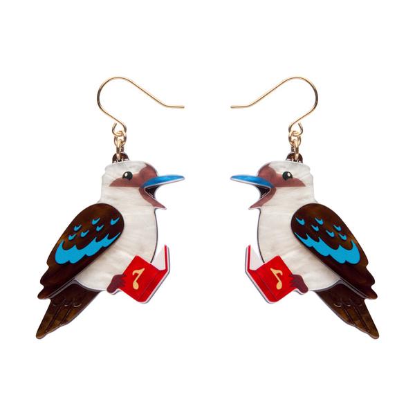 Erstwilder - Kip the Kookaburra Drop Earrings - 20th Century Artifacts