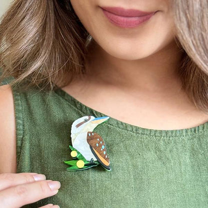 Erstwilder - Kirby the Kookaburra Brooch - 20th Century Artifacts