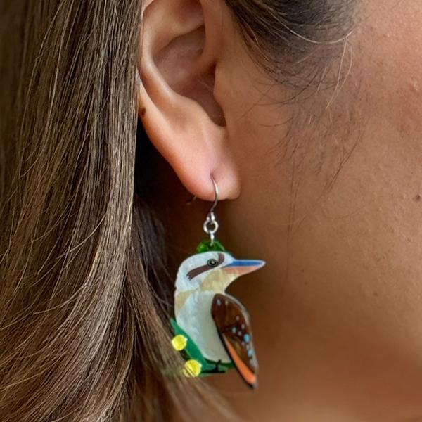 Erstwilder - Kirby the Kookaburra Drop Earrings - 20th Century Artifacts