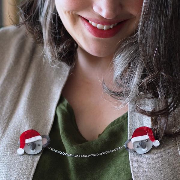 Erstwilder - Koala Claus Double Brooch (2021) - 20th Century Artifacts