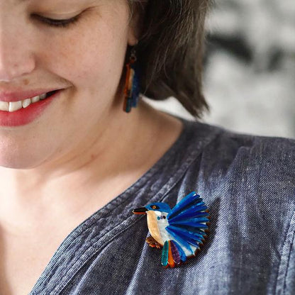 Erstwilder - Kyrie Kingfisher Brooch (Jocelyn Proust) (2022) - 20th Century Artifacts