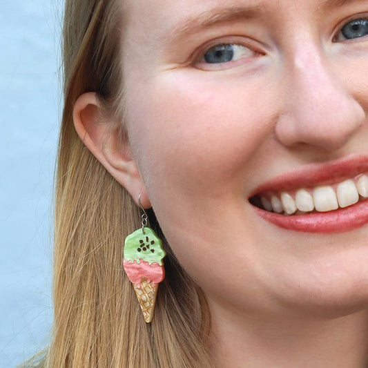 Erstwilder - La Dolce Vita Gelato Drop Earrings - 20th Century Artifacts