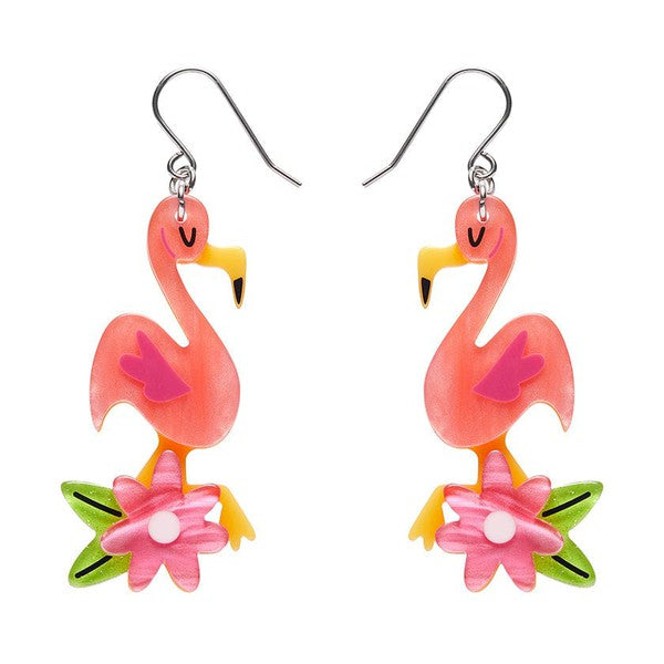 Erstwilder - Let's Flamingle Drop Earrings - 20th Century Artifacts