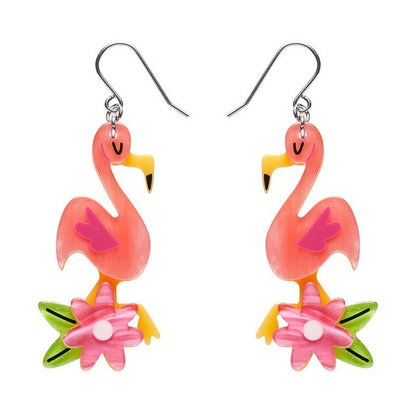 Erstwilder - Let's Flamingle Drop Earrings - 20th Century Artifacts