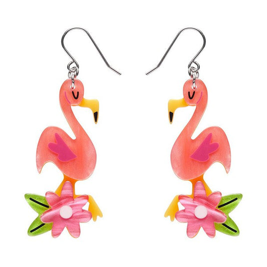 Erstwilder - Let's Flamingle Drop Earrings - 20th Century Artifacts