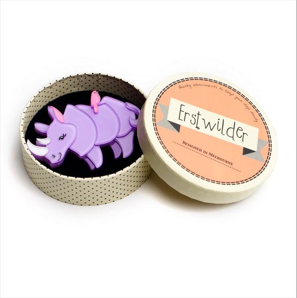 Erstwilder - Life by the Horns Rhino Brooch (2018) - 20th Century Artifacts