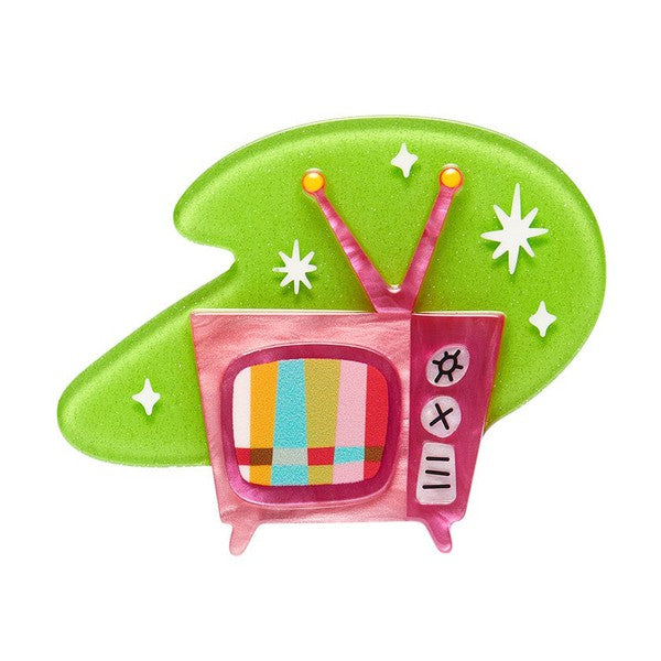 Erstwilder - Life in Technicolor Brooch - 20th Century Artifacts