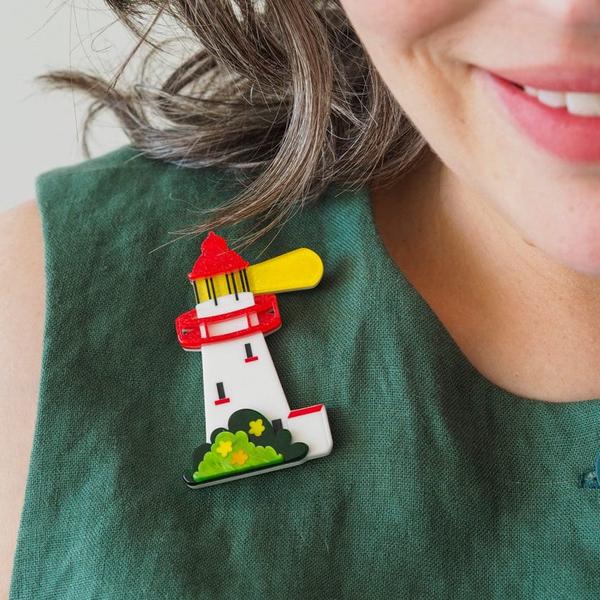 Erstwilder - Light up the Reef Lighthouse Brooch (2025) - 20th Century Artifacts