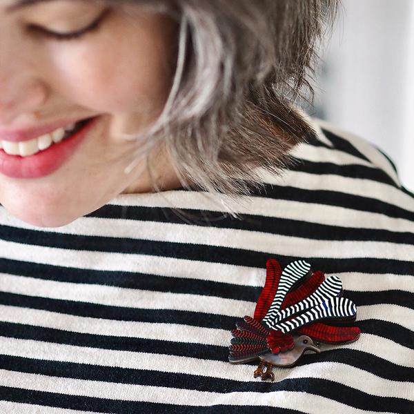 Erstwilder - Lilly Lyre Bird Brooch (Jocelyn Proust) (2022) - 20th Century Artifacts
