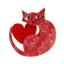 Load image into Gallery viewer, Erstwilder - Linda Love Cat Brooch (2017) - 20th Century Artifacts