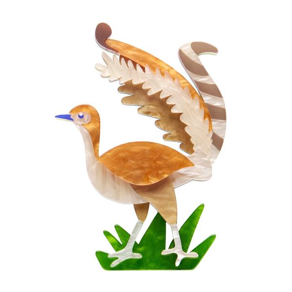 Erstwilder - Lottie the Lyrebird Brooch - 20th Century Artifacts