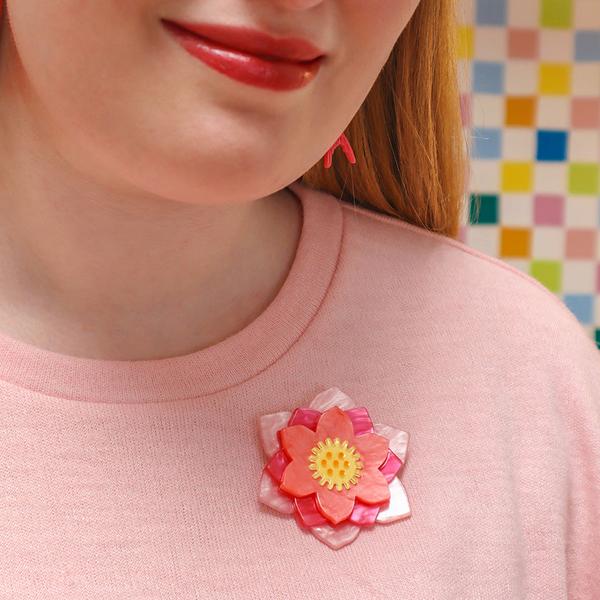 Erstwilder - Lotus Rising Brooch - 20th Century Artifacts