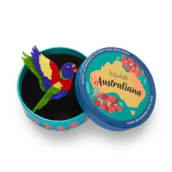 Erstwilder - Lulu the Lorikeet Brooch - 20th Century Artifacts