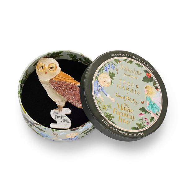 Erstwilder - Magic Faraway Tree - Barny Owl Brooch - 20th Century Artifacts