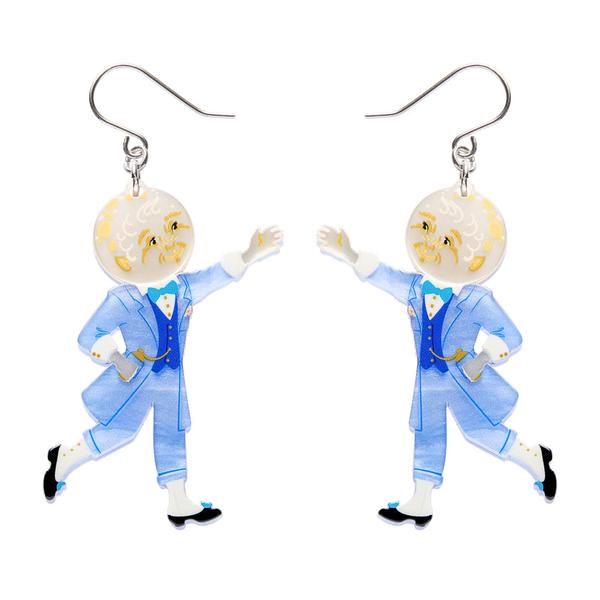 Erstwilder - Magic Faraway Tree - Moonface Drop Earrings - 20th Century Artifacts
