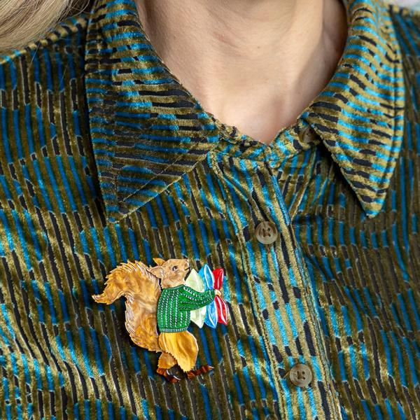 Erstwilder - Magic Faraway Tree - Red Squirrel Brooch - 20th Century Artifacts
