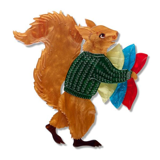 Erstwilder - Magic Faraway Tree - Red Squirrel Brooch - 20th Century Artifacts