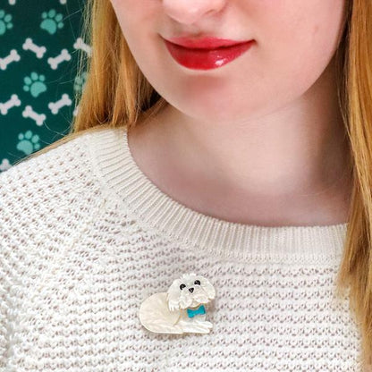 Erstwilder - Marc the Maltese Mini Brooch - 20th Century Artifacts
