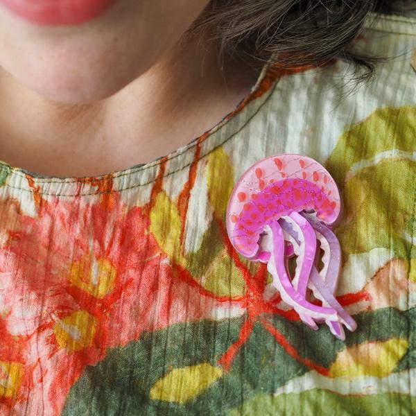 Erstwilder - Mauve Stinger Jellyfish Brooch (2025) - 20th Century Artifacts