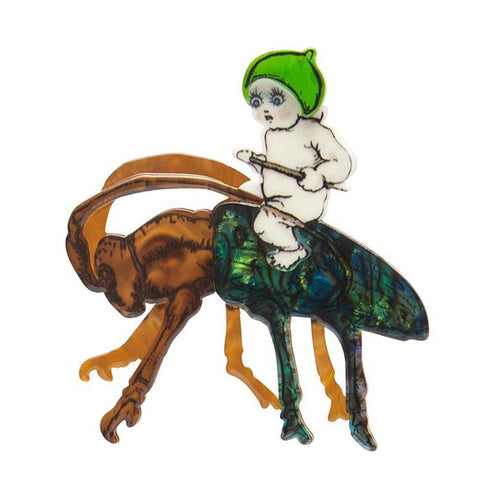 Erstwilder - May Gibbs Christmas Beetle Brooch (2023) - 20th Century Artifacts