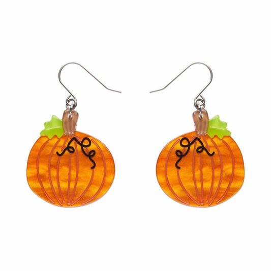 Erstwilder - Midnight Magic Pumpkin Drop Earrings (Terry Runyan 2) (2023) - 20th Century Artifacts
