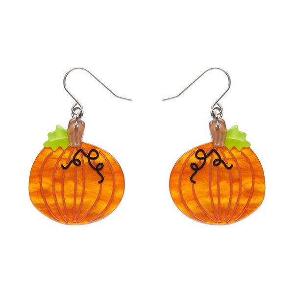 Erstwilder - Midnight Magic Pumpkin Drop Earrings (Terry Runyan 2) (2023) - 20th Century Artifacts