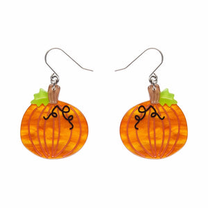 Erstwilder - Midnight Magic Pumpkin Drop Earrings - 20th Century Artifacts