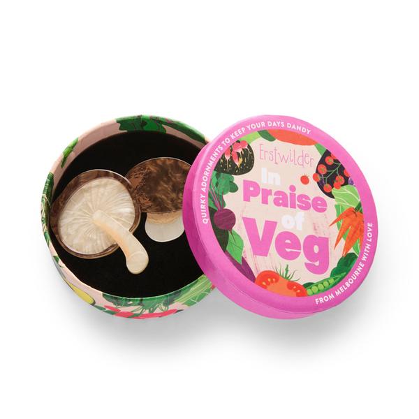 Erstwilder - Mighty Mushie Brooch - 20th Century Artifacts