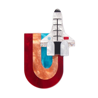 Erstwilder - Mission To The Moon Brooch - 20th Century Artifacts