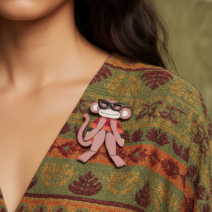 Erstwilder - Moe the Monkey Lover Brooch (2015) (pre-loved) - 20th Century Artifacts
