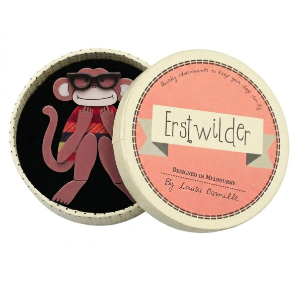 Erstwilder - Moe the Monkey Lover Brooch (2015) (pre-loved) - 20th Century Artifacts