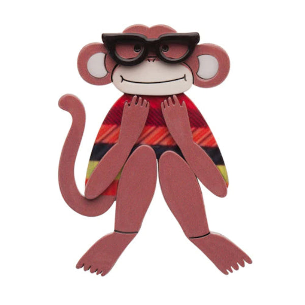 Erstwilder - Moe the Monkey Lover Brooch (2015) (pre-loved) - 20th Century Artifacts