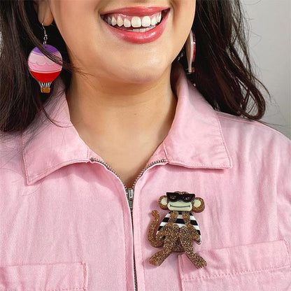 Erstwilder - Moe the Monkey Lover Brooch (2022) - 20th Century Artifacts