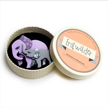 Erstwilder - Mother Ella Elephants Brooch (2018) - 20th Century Artifacts