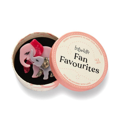 Erstwilder - Mother Ella Elephants Brooch (2023) - 20th Century Artifacts