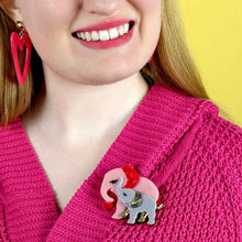 Load image into Gallery viewer, Erstwilder - Mother Ella Elephants Brooch (2023) - 20th Century Artifacts
