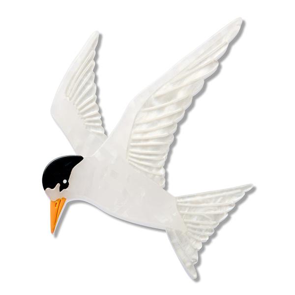 Erstwilder - New Zealand Fairy Tern Brooch - 20th Century Artifacts